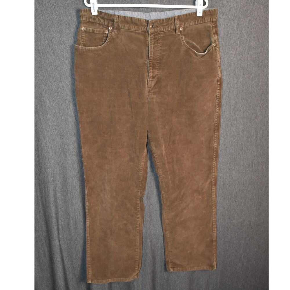 L.L. Bean Men's 36x29 Natural Fit Brown Corduroy Pants Chino